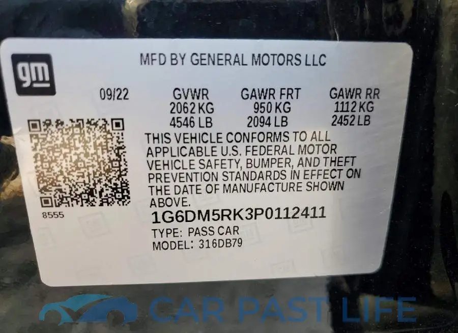 1G6DM5RK3P0112411# 13