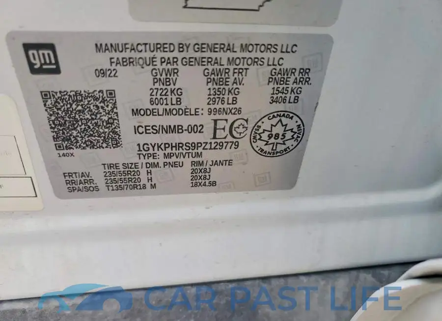 1GYKPHRS9PZ129779# 14