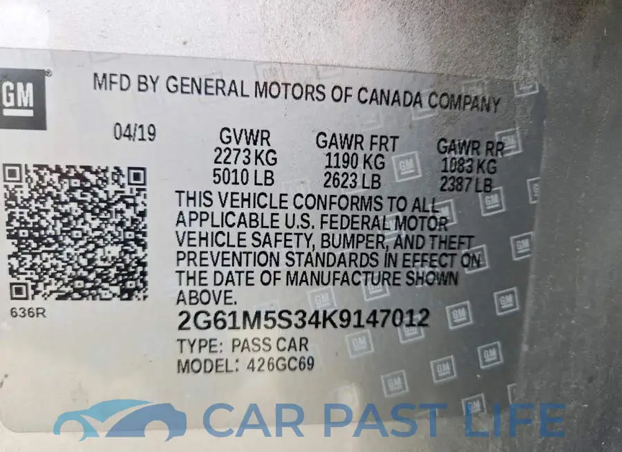 2G61M5S34K9147012# 12