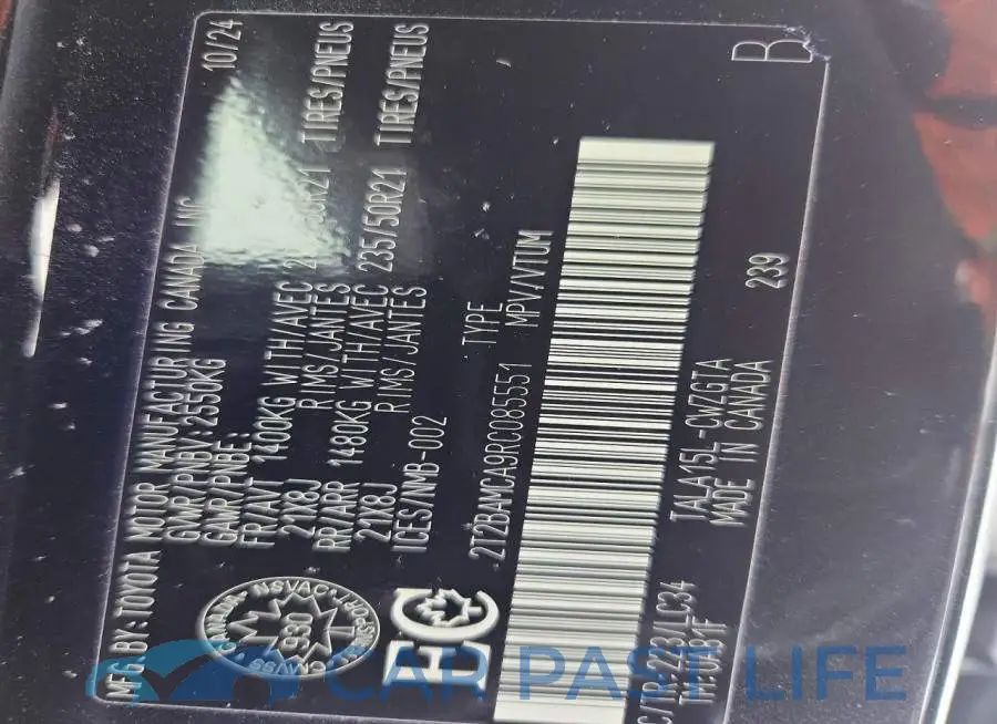 2T2BAMCA9RC085551# 12