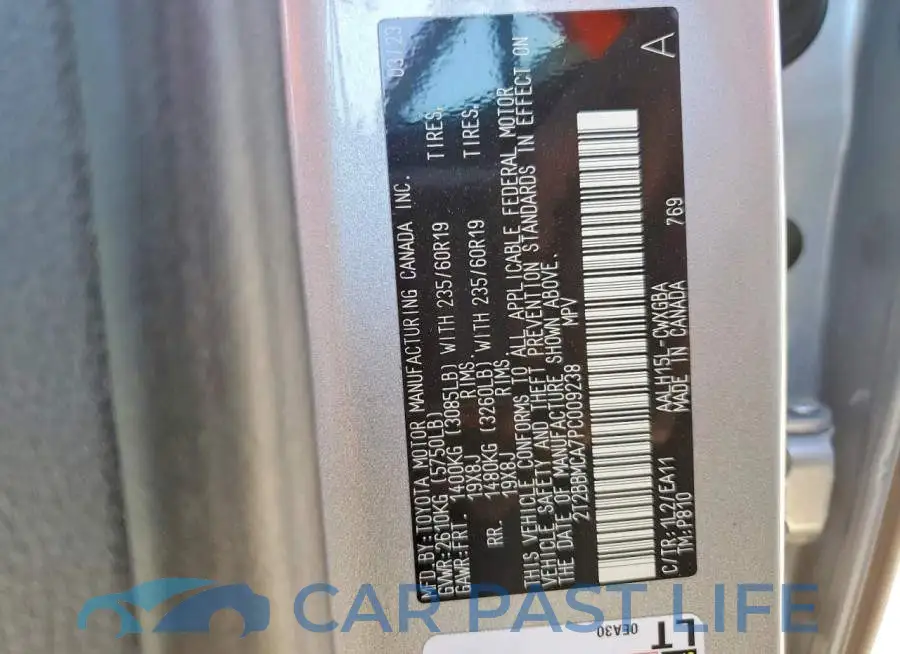 2T2BBMCA7PC009238# 13