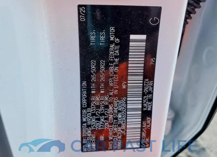JTJVBCDX6S5058996# 13