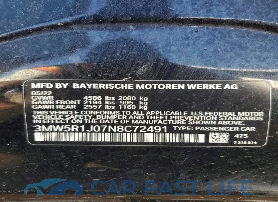 3MW5R1J07N8C72491# 12