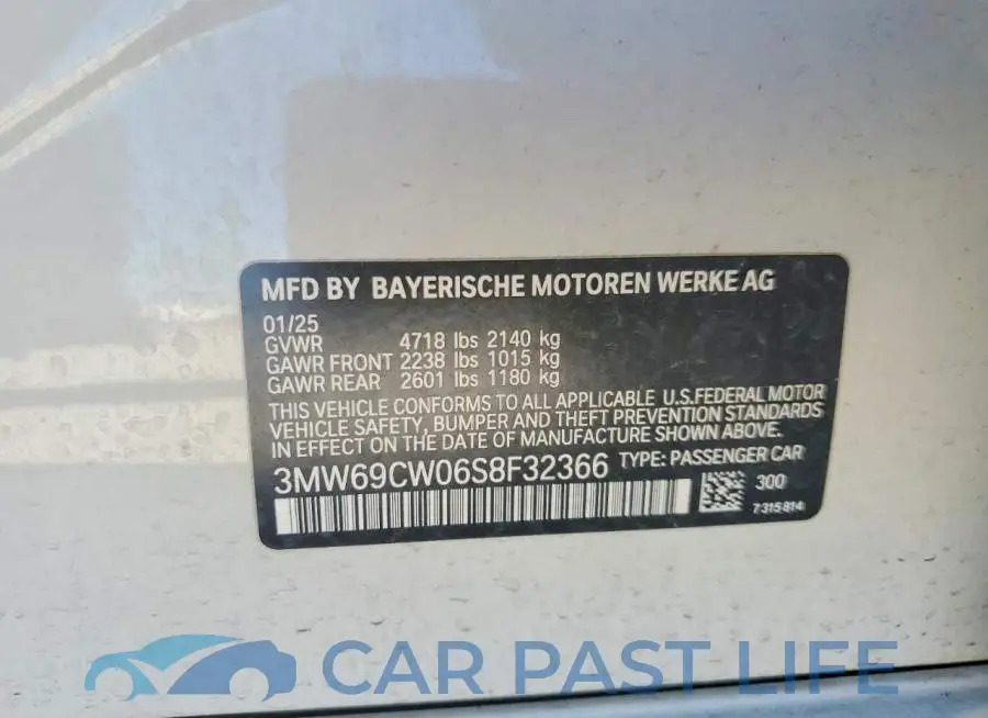 3MW69CW06S8F32366# 12