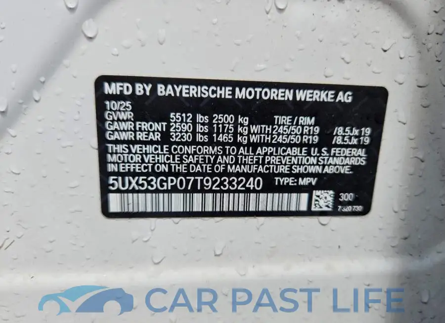5UX53GP07T9233240# 13