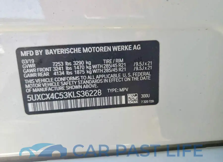 5UXCX4C53KLS36228# 13