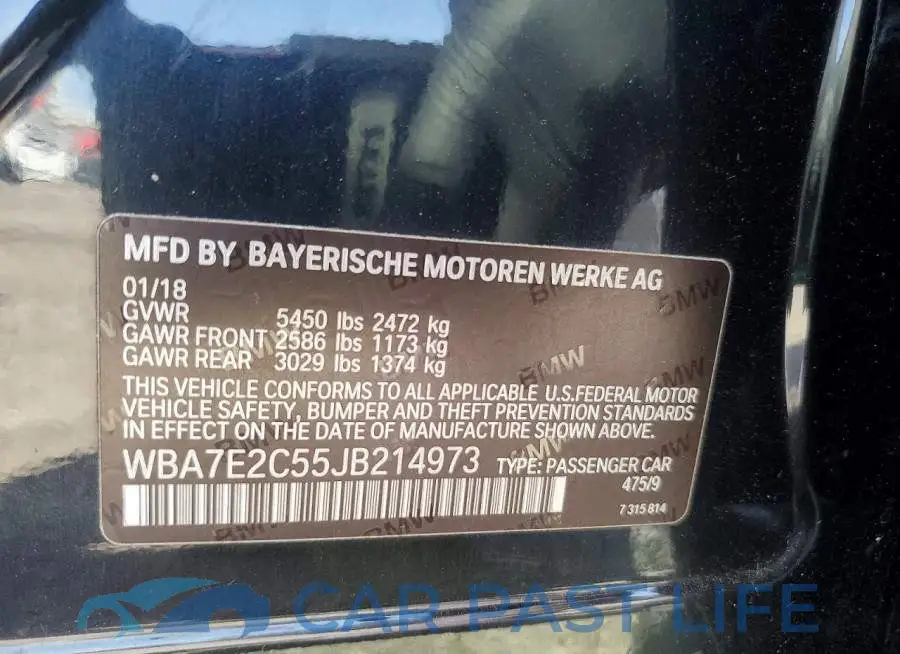 WBA7E2C55JB214973# 12