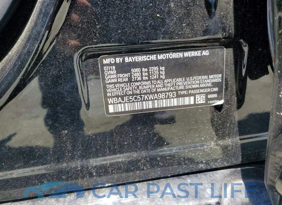 WBAJE5C57KWA98793# 13
