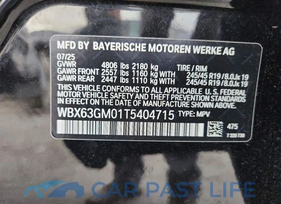 WBX63GM01T5404715# 13