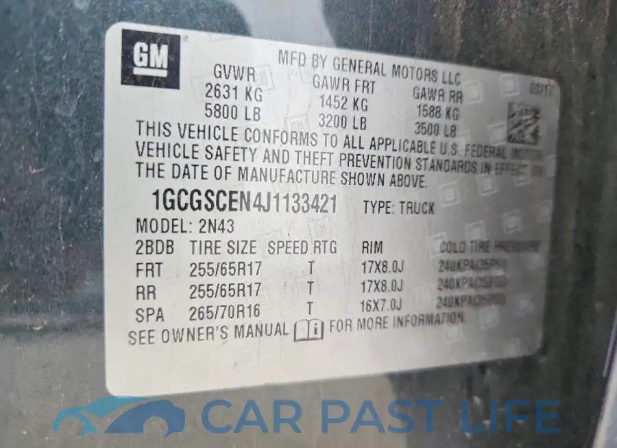 1GCGSCEN4J1133421# 13