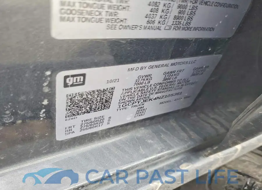 1GCPYJEK4NZ105361# 12