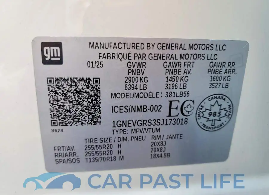 1GNEVGRS3SJ173018# 14