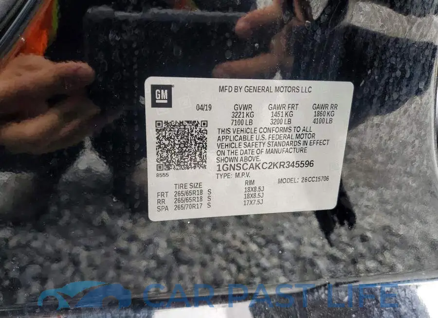 1GNSCAKC2KR345596# 13