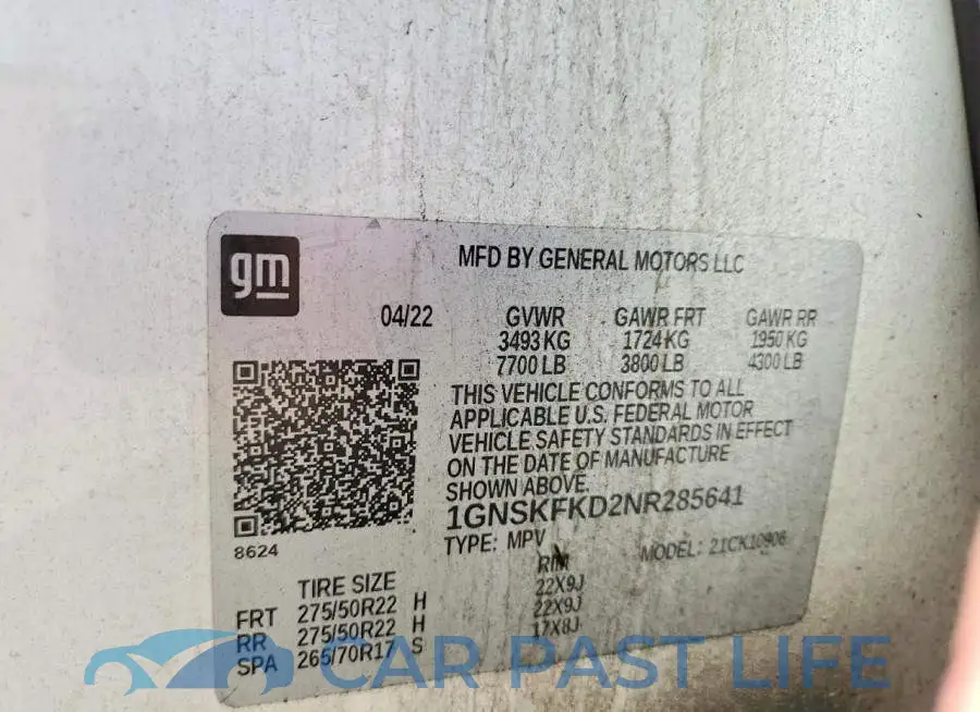 1GNSKFKD2NR285641# 13