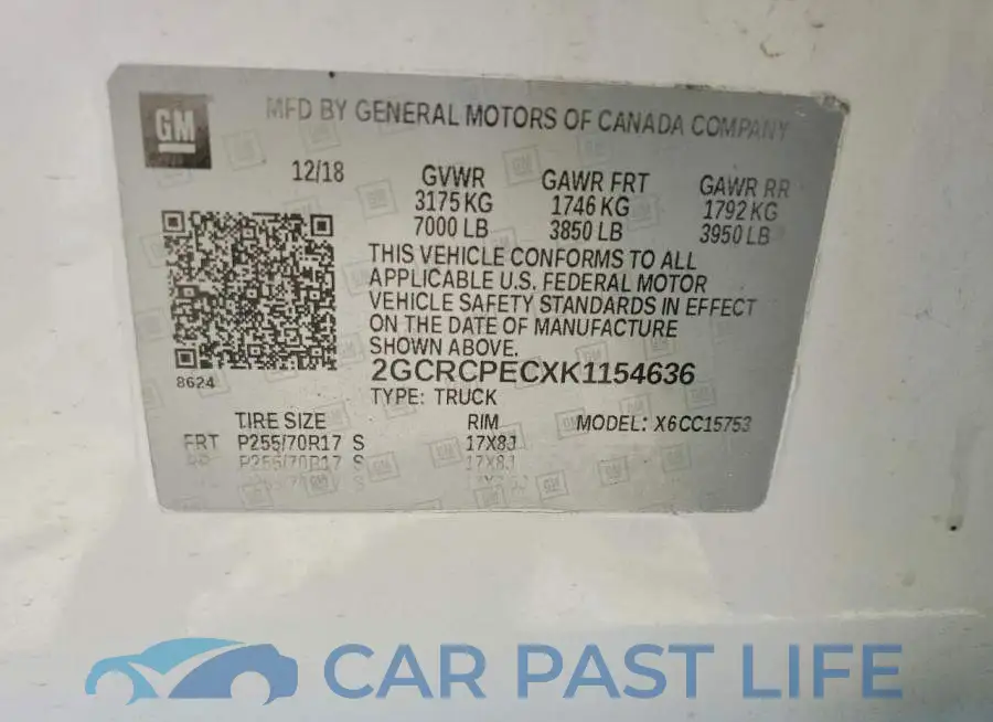 2GCRCPECXK1154636# 12