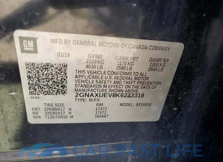 2GNAXUEV8K6223318# 13