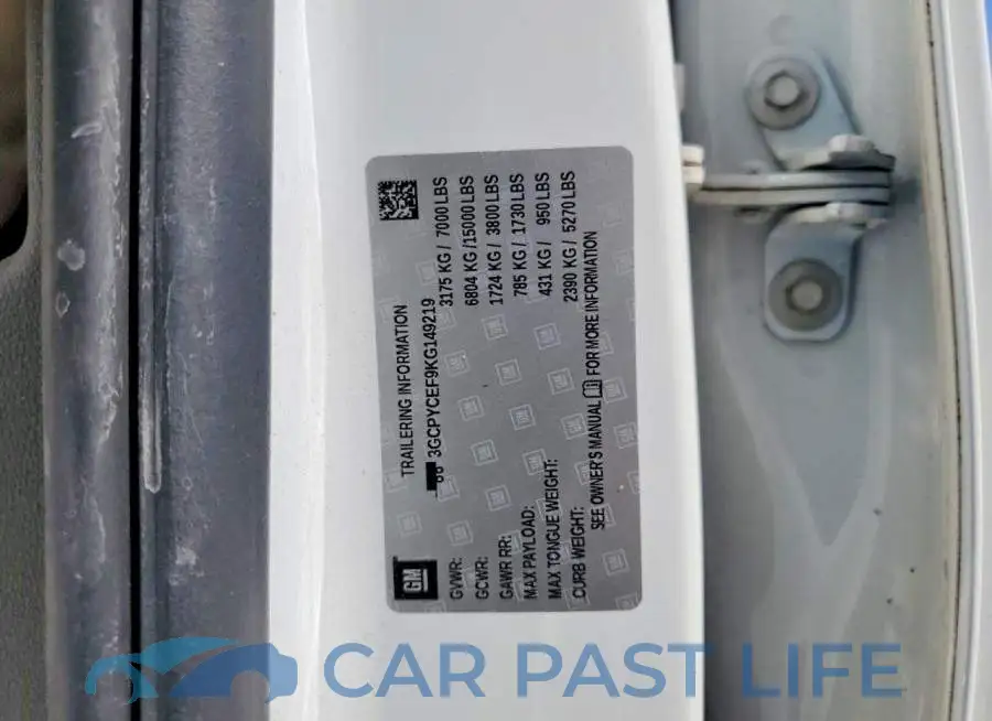 3GCPYCEF9KG149219# 12