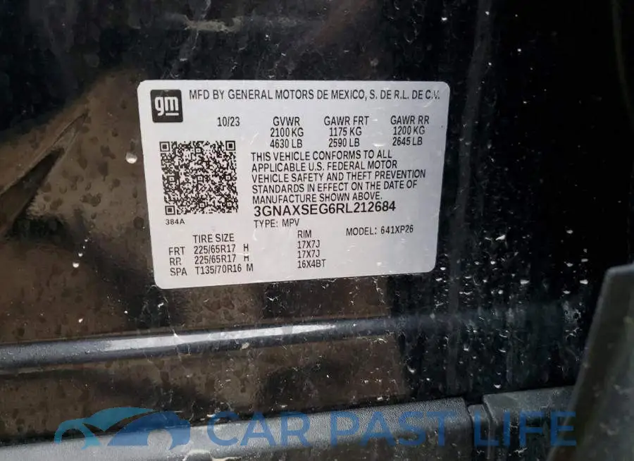 3GNAXSEG6RL212684# 13