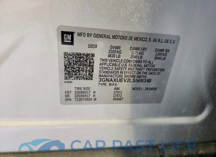 3GNAXUEV2LS569349# 13