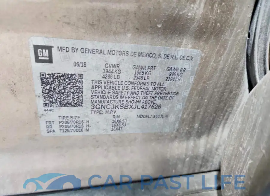 3GNCJKSBXJL417626# 13