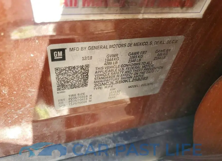 3GNCJLSB0KL258283# 13