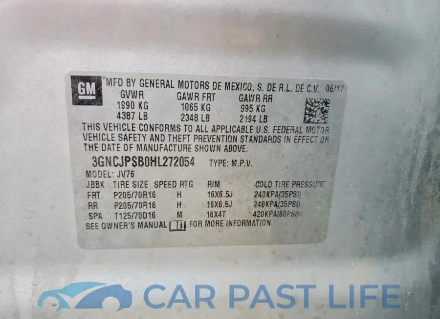 3GNCJPSB0HL272054# 13
