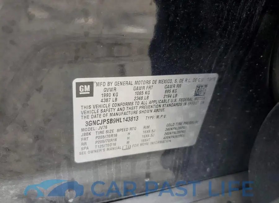 3GNCJPSB9HL143813# 13