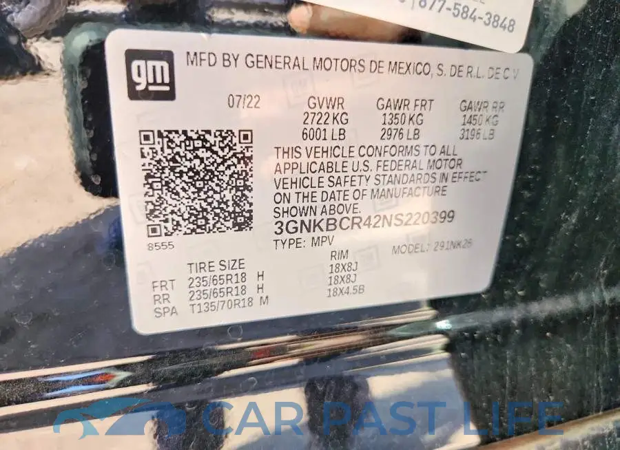 3GNKBCR42NS220399# 13
