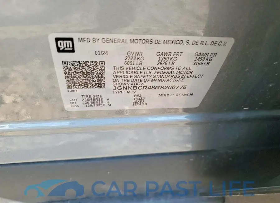 3GNKBCR48RS200776# 12