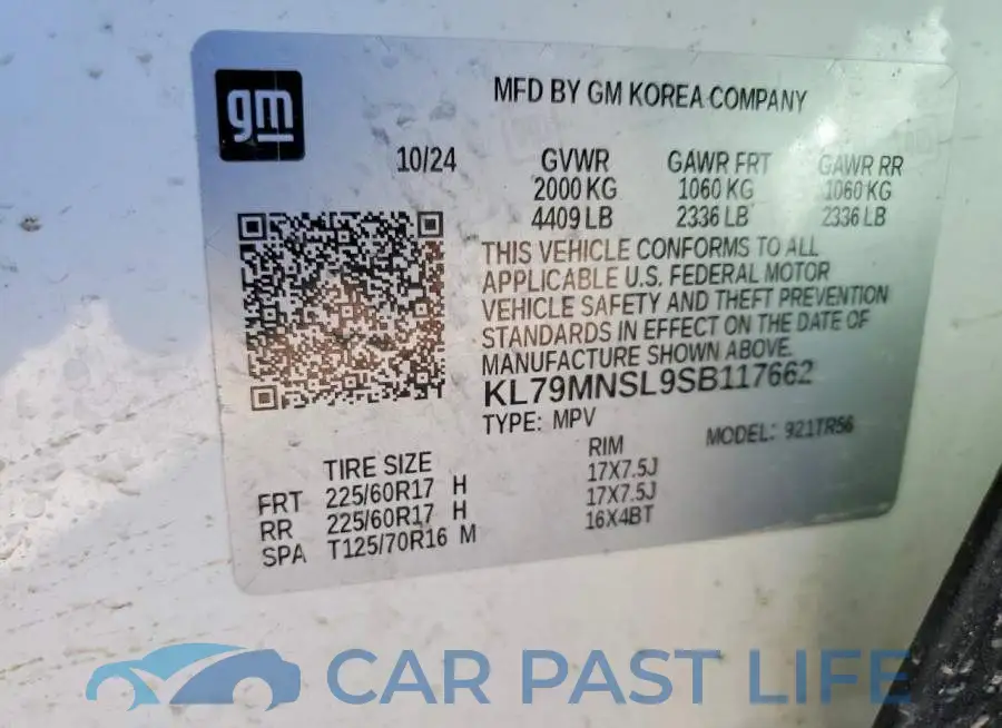 KL79MNSL9SB117662# 14