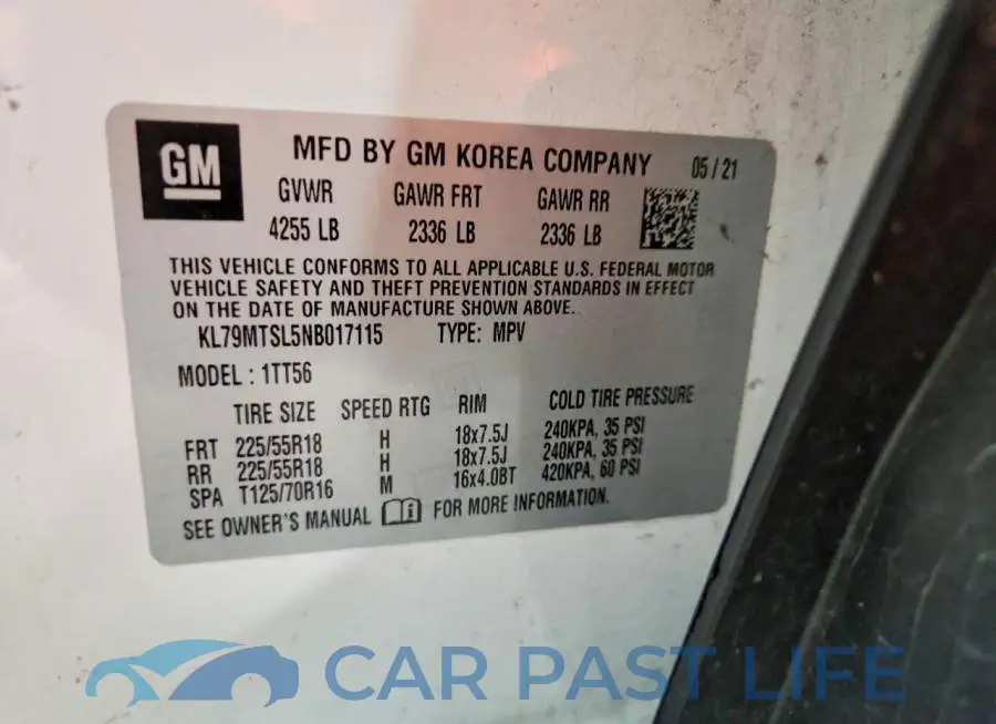 KL79MTSL5NB017115# 12
