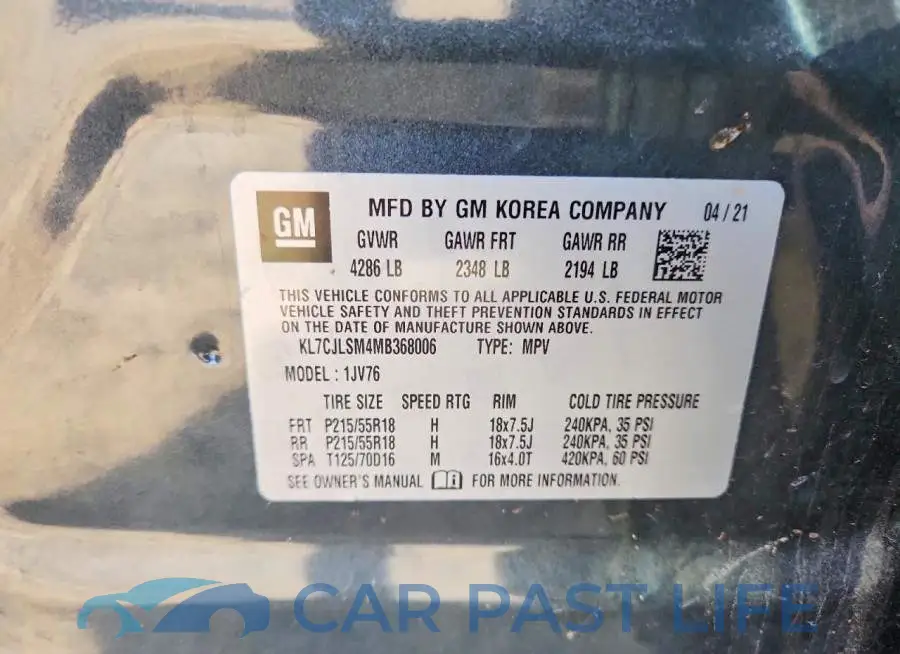 KL7CJLSM4MB368006# 13