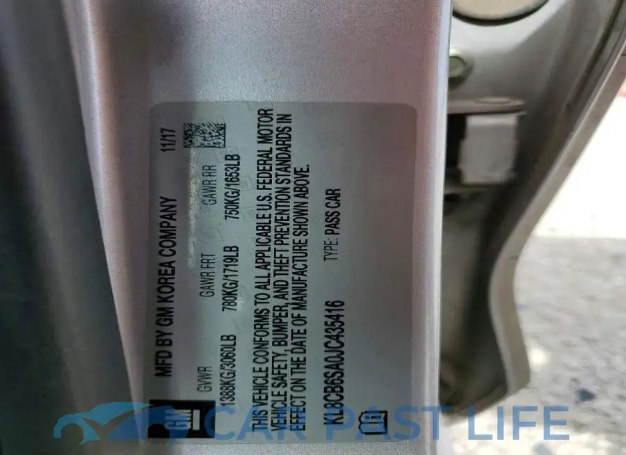 KL8CB6SA0JC435416# 12