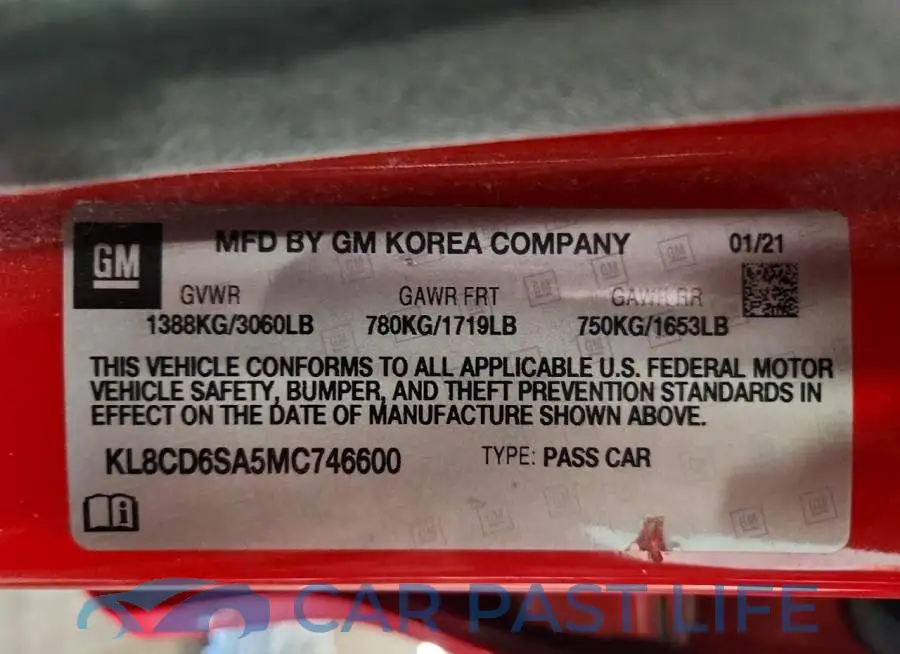 KL8CD6SA5MC746600# 12