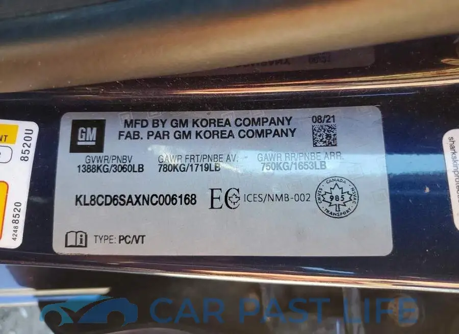 KL8CD6SAXNC006168# 13