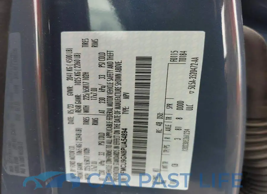 1FMCU9GN8PUA54894# 13