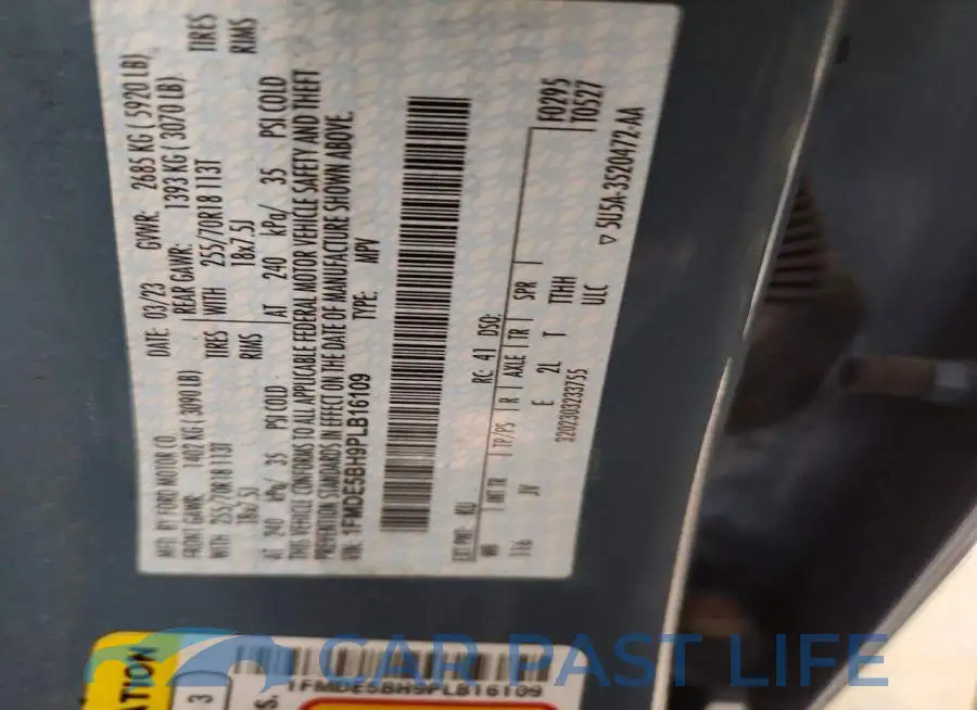 1FMDE5BH9PLB16109# 13