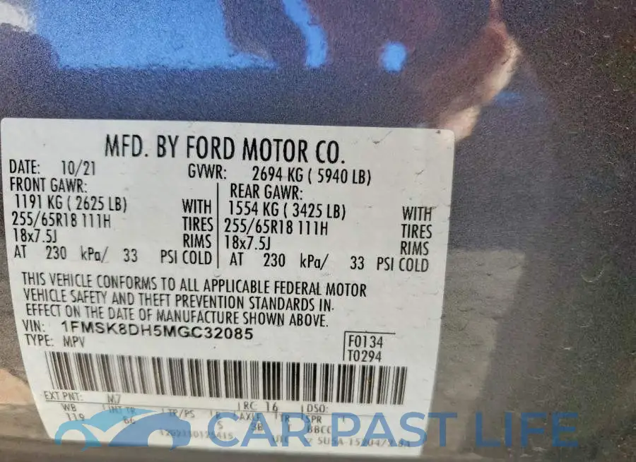 1FMSK8DH5MGC32085# 13