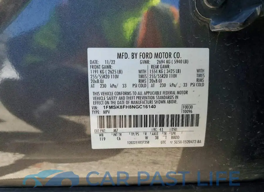 1FMSK8FH8NGC16140# 13