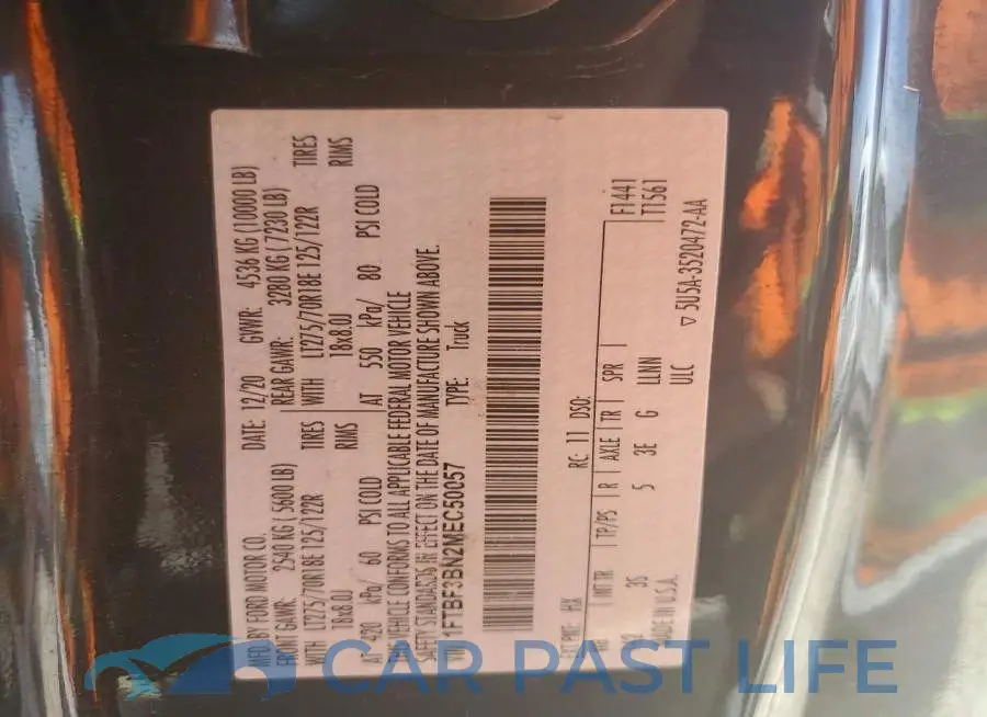 1FTBF3BN2MEC50057# 12