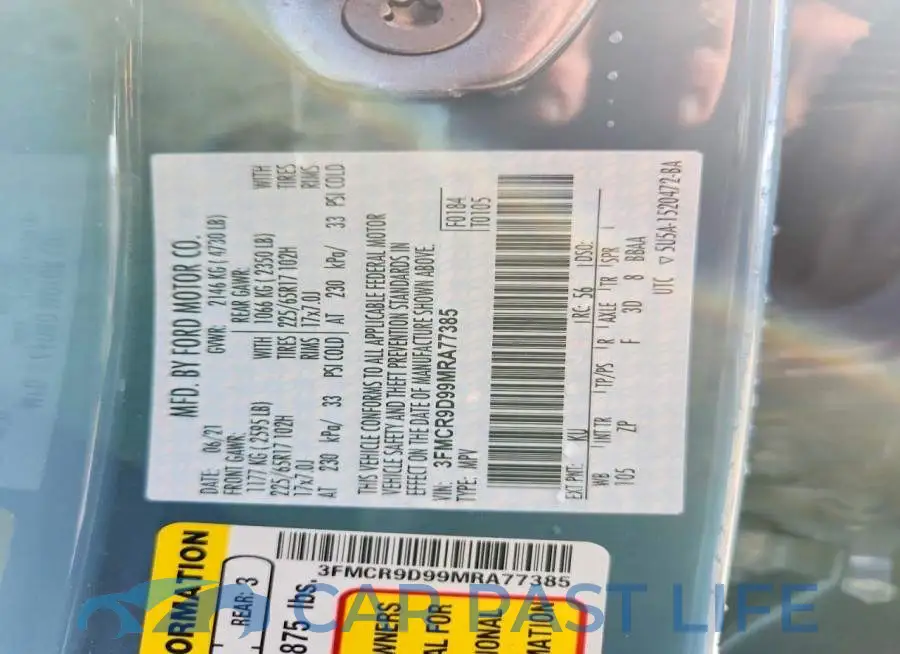 3FMCR9D99MRA77385# 13