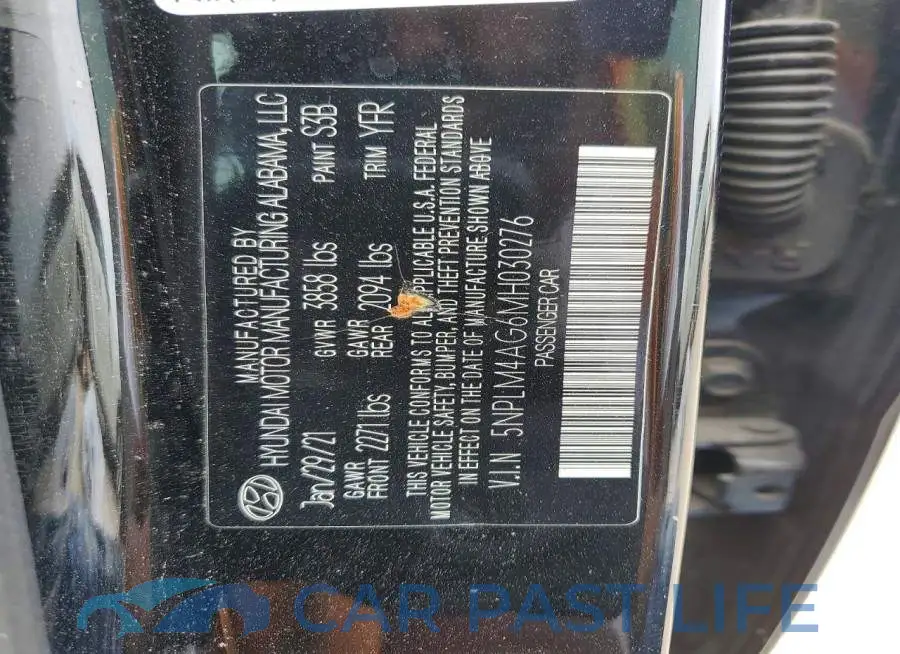 5NPLM4AG6MH030276# 12