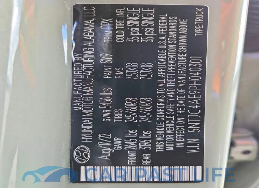 5NTJC4AE9PH040301# 12