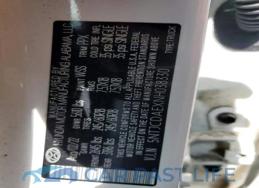 5NTJCDAEXNH038330# 12