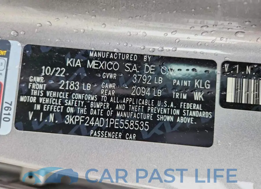 3KPF24AD1PE558535# 13