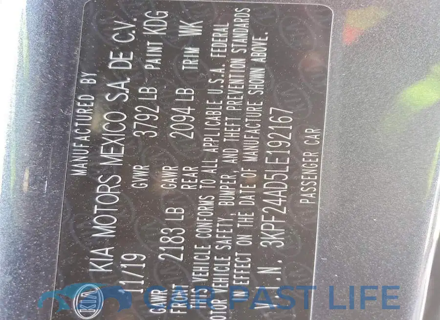 3KPF24AD5LE192167# 12
