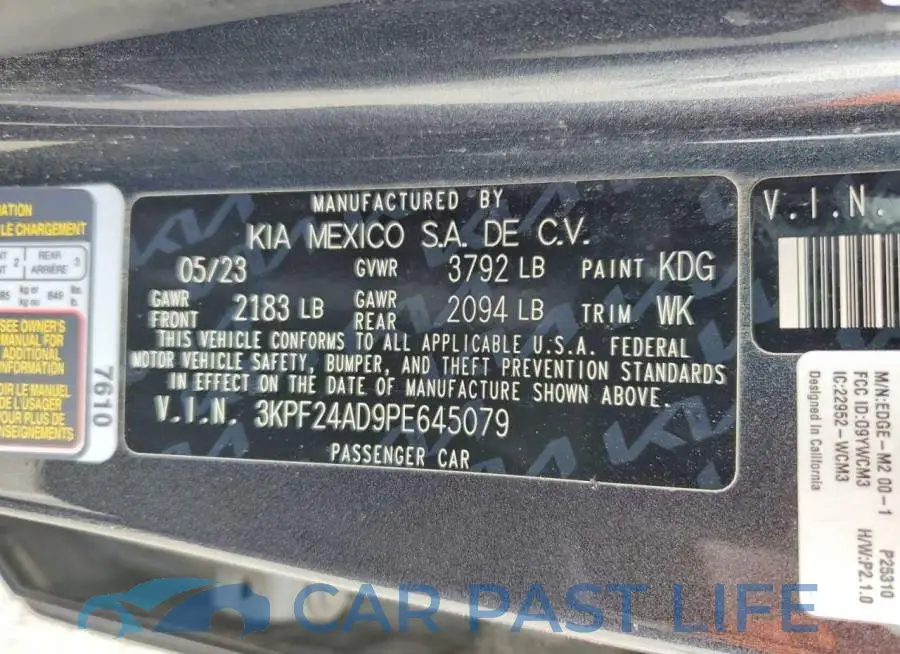 3KPF24AD9PE645079# 12