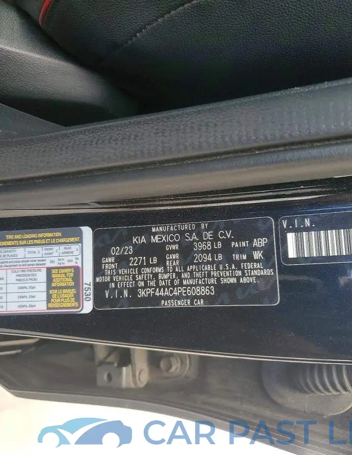 3KPF44AC4PE608863# 12