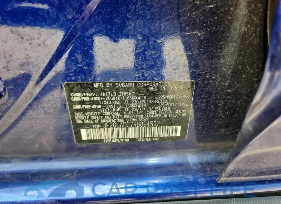 JF2GUADC7R8894592# 13