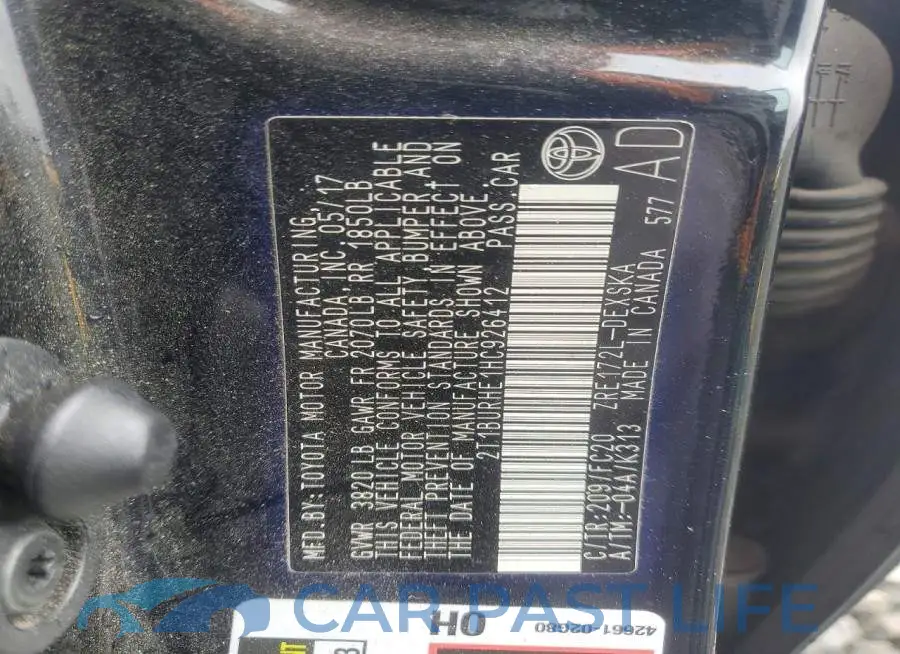 2T1BURHE1HC926412# 12